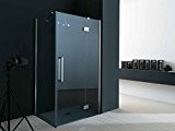 TAMANACO cabine de douche en verre 6 mm fixe avec Porte Battante fixe en ligne 80X100