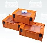 Tanos Festool BTI Hitachi Systainer Classic Gr2 Compartiment de couvercle orange Lot De 3 Promotion du mois