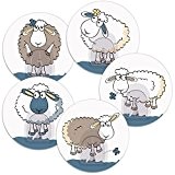 Tatkraft Funny Sheep Set de 5 Crochets Porte Serviette Adhésif de Salle de bain