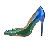 TDA , Sandales Compensées femme - multicolore - blue-green, 38 2/3