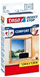 Tesa 55396-00021-00 Comfort Moustiquaire pour fenêtre Anthracite