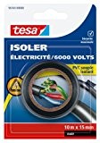 Tesa 56163-00000-00 Isoler Electricité / 6000 Volts PVC Souple Isolant 10 m x 15 mm Noir