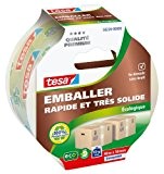 Tesa Emballer Adhésif de Fermeture PP Rapide et très Solide Ecologique Transparent 40m x 50mm