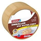 Tesa Emballer Adhésif de Fermeture PVC Extra Fort Transparent 40m x 50mm