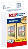 tesa - Moustiquaire "Comfort" pour fenêtres à l'Anglaise  1,20m x 1,40m Blanc