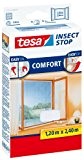 tesa - Moustiquaire "Comfort" pour porte-fenêtre 1,20m x 2,40m Blanc