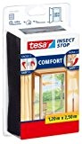 tesa - Moustiquaire "Comfort" pour portes 2 x 0,65m x 2,50m Noir