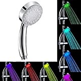 tikitaka lumière romantique 7 couleurs LED tête de douche de l'eau de salle de bain douche baignoire cascade douchette de bain ...