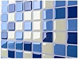 Tile & Sticker Lot de 10 autocollants Effet mosaïque Gel 3D cuisine/salle de bain