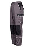 TMG® - Pantalon de travail style cargo - poches pour genouillères - gris (W32 R / EU48)