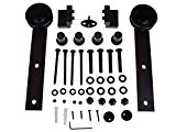 TMS TSQ04-ORB+Latch(ORB) Country Barn Door Steel Sliding Door Hardware Set Antique Style With Latch . by TMS