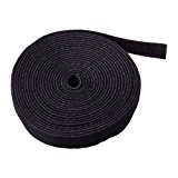 TNP Bande Velcro Sangle Cable Ties Fermeture (Noir) (15 pieds) – Sticky Autocollant en nylon Rouleau de tissu Wrap 1,9 cm Large 4,6 m réutilisable ...