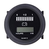 TOOGOO(R)12V/24V/36V/48V/72V LED Numerique etat de la batterie Charge Indicateur avec manometre Compteur horaire Noir