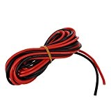 TOOGOO(R) 2 x 3M Fil Cable Silicone 14 AWG Gauge Flexible pour Helicoptere Voiture RC