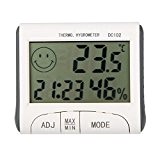 TOOGOO(R)LCD Digital thermometre hygrometre temperature humidite compteur horloge / magnetique Blanc