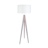 TOSEL Trépied de lampadaire en bois massif pour lampadaire Idun 45x163 cm cérusé blanc