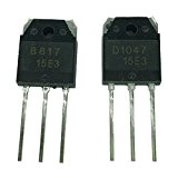 Transistors en silicium - SODIAL(R)2 transistors de silicium - D1047 + B817, 200V, 12A