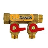 TUBConcept - Collecteur sanitaire avec mini vannes - 2 DEPARTS