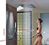 Tw Couleur arc en ciel de luxe conduit douche Fashion Design Inox haut débit dissimulé au plafond de douche pluie ...