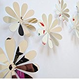 ufengke® 12 Pcs 3D Fleurs Stickers Muraux Design de Mode Bricolage Fleurs Art Autocollants Artisanat Décoration de La Maison, Effet ...