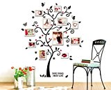 ufengke® Image Créative Arbre de Cadre de Photo Stickers Muraux, Salle de Séjour Chambre à Coucher Autocollants Amovibles