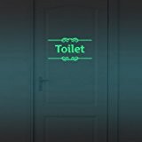 Ufengke® "Toilet" Fluorescence Autocollants Brille Dans Le Noir, Salle De Bain Toilette Autocollants Amovibles