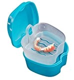 Ularma Prothèse dentaire Salle de Bain Boîte de Cas Soins Dentaires Faux Dents Stockage Boîte de avec Suspendu NET Conteneur