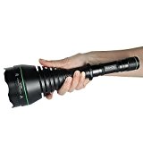 UniqueFire1508 75 mm Lentille Vert ou Blanc Zoomable Focus Lumineuse Intensité Ajustable Torche, lampe torche pour pêche Noir(Pour Être Utilisé ...