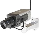 Uphig Caméras Factice Fausse Dummy Camera Caméra CCTV Capteur de détection de mouvement Motorisé Pan Mouvement LED