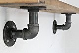 Urban rétro industriel Steampunk vintage style antique Tuyau tuyauterie étagère Supports Etagère (paire) par Fe20six