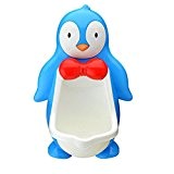 Urinoir Pingouin Salle de Bain Toilettes Pot Formation de Pisse Debout pour Enfant Bébé - Bleu