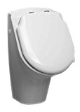 Urinoir prétexte Élément – Set complet avec robinet mitigeur encastré (Grohe), plaque chrome & urinoir Bac avec couvercle Blanc