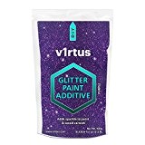 v1rtus Additif peinture à paillettes Cristaux 100 g violet pour peinture émulsion – pour une utilisation avec intérieur/extérieur mur, plafond, bois, métal, vernis ...