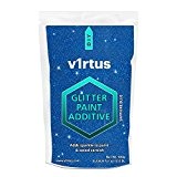 v1rtus Bleu Saphir Peinture à paillettes Cristaux Additif 100 g pour peinture émulsion – pour une utilisation avec intérieur/extérieur mur, plafond, bois, métal, ...