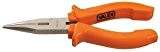Valex Pince Becs demi-rondes ligne orange haute qualité 160 mm poignée recouverte pour isolation Max