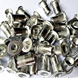 Veda Lot de 50 rivets en aluminium M6 Filetage pour insert rivnut 6 mm