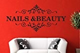 Vernis à ongles & Beauté mur Art Sticker Citation Beauté Cheveux pour salon de coiffure en, 875mm x 400mm