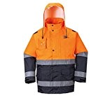 Veste de sécurité haute visibilité à capuche, veste EPI (équipement de protection individuel) – unisexe – orange – L