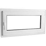vidaXL Fenêtre oscillo-battante en PVC Double vitrage avec poignée à gauche 1100x600 mm
