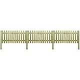 vidaXL Palissade en bois avec poteaux clôture de jardin barrière décorative Pin 100cm