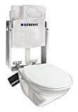 Villeroy & Boch SWWCMOBD100 Set de WC suspendu à chasse directe avec Geberit réservoir d'eau encastré Blanc