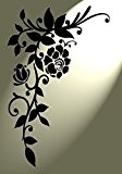 Vintage Style shabby chic Pochoir Rose Flourish d'angle rustique en Mylar A4 297 x 210 mm Meubles mur Art