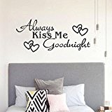 Vovotrade "Kiss Me Toujours Bonne nuit" Home Wall Sticker Décor Decal Chambre Vinyle Art Mural