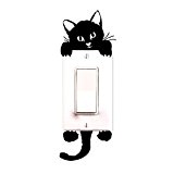 Vovotrade®New Cat Stickers muraux Interrupteur Décoration Stickers Art Mural bébé Chambre de bébé
