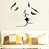 Vovotrade Résumé Couple Kissing Autocollant Mural moderne Decal Room Decor Vinyl Art amovible