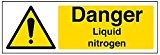 vsafety 6 a046ax-r "Danger azote liquide Panneau Avertissement Substance chimique et, en plastique rigide, paysage, 300 mm x 100 mm, noir/jaune