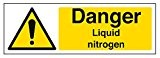 vsafety 6 a046ax-s "Danger azote liquide Panneau d'avertissement Substance et chimique, vinyle autocollant, paysage, 300 mm x 100 mm, noir/jaune