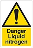 vsafety Signes 6 a006au-s "Danger azote liquide Avertissement Substance chimique et signe, autocollant, Portrait, 200 mm x 300 mm, noir/jaune