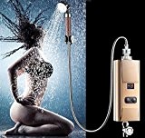 W&PChauffe-eau électrique instantané Faucet instantané Chauffe-eau électrique Hot Shower Heating Robinet d'eau chaude , gold