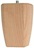 Waddell 2746 Square Taper Hardwood Bun Foot, 2-1/2 x 4 by Waddell